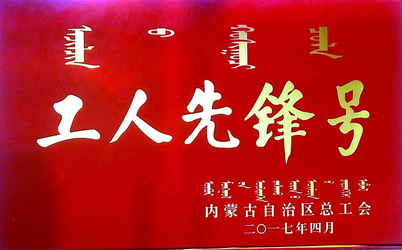 2017年4月授予佰惠生股份公司动力车间工人先锋号